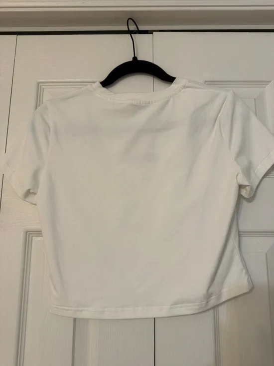 Marriage Material White Graphic Crop Tee - Picture 2 of 2